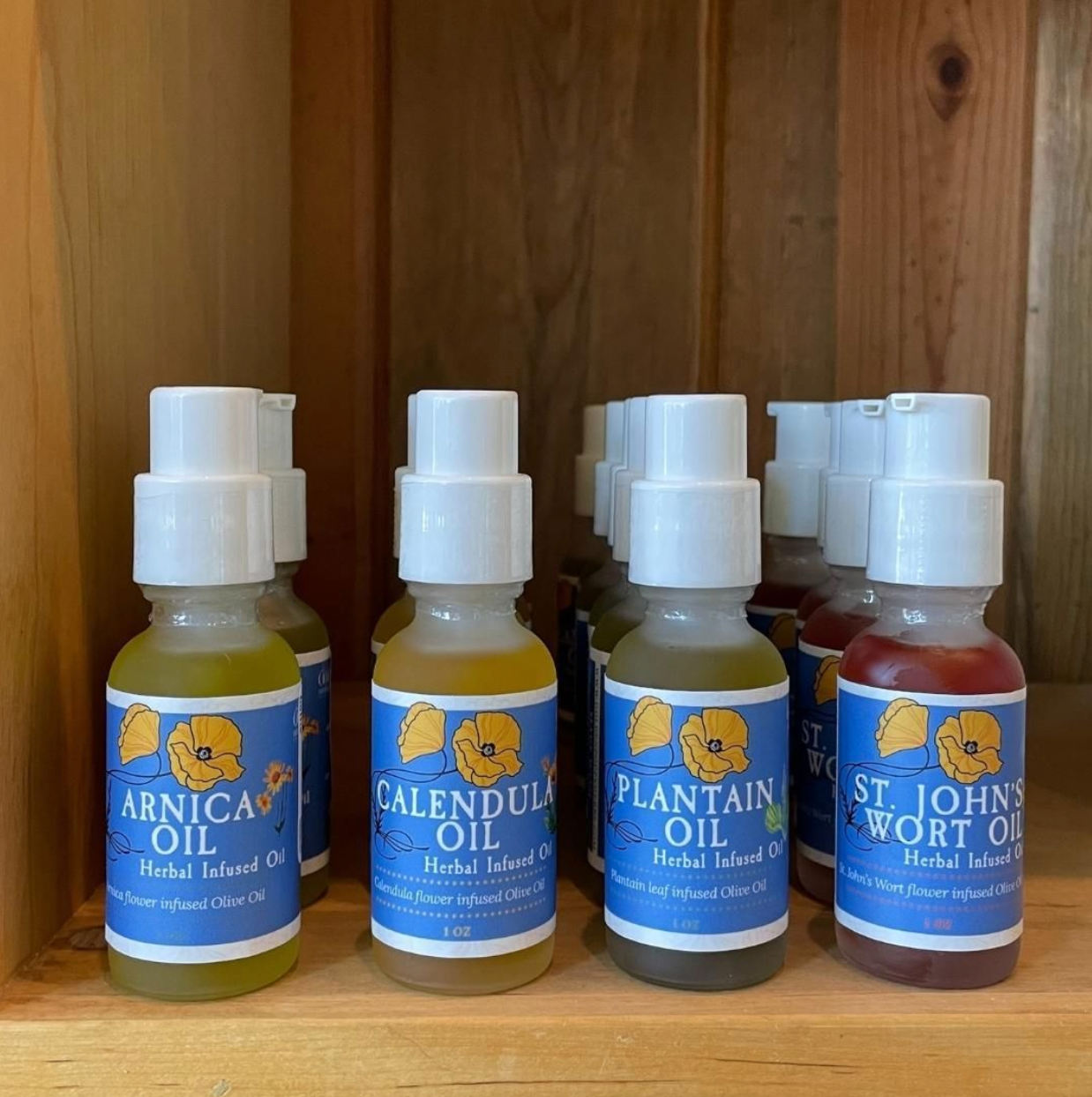 Arnica Flower Infused Olive Oil, Wildcrafted, 1oz bottle