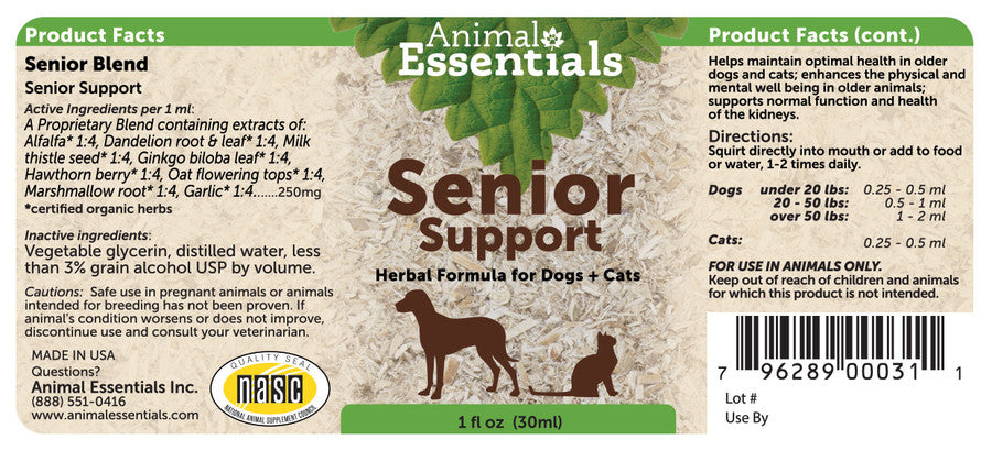 Senior Support 1oz - Animal Essentials