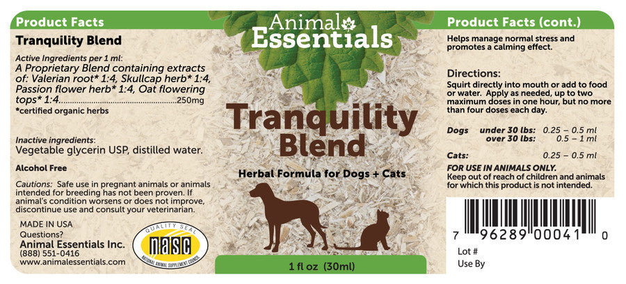 Tranquility Blend 1 oz - Animal Essentials