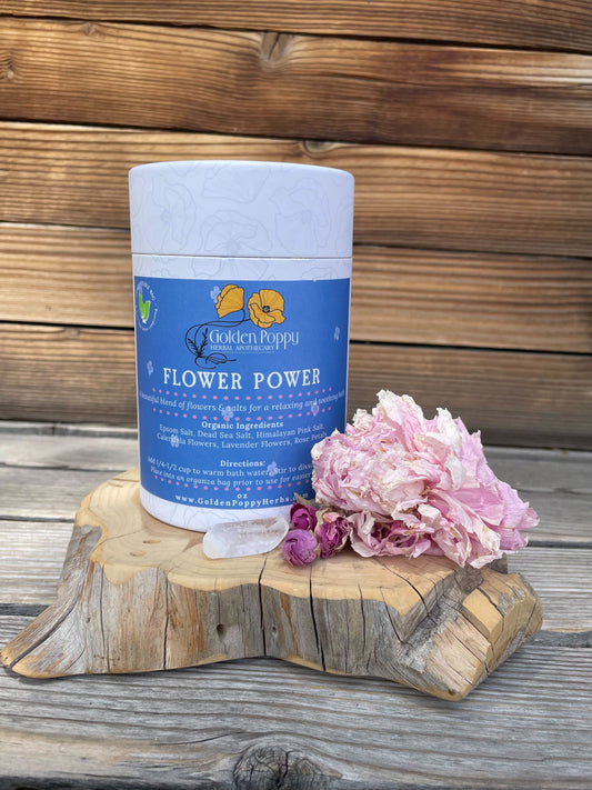 Flower Power Bath Salts, 16 oz Tube