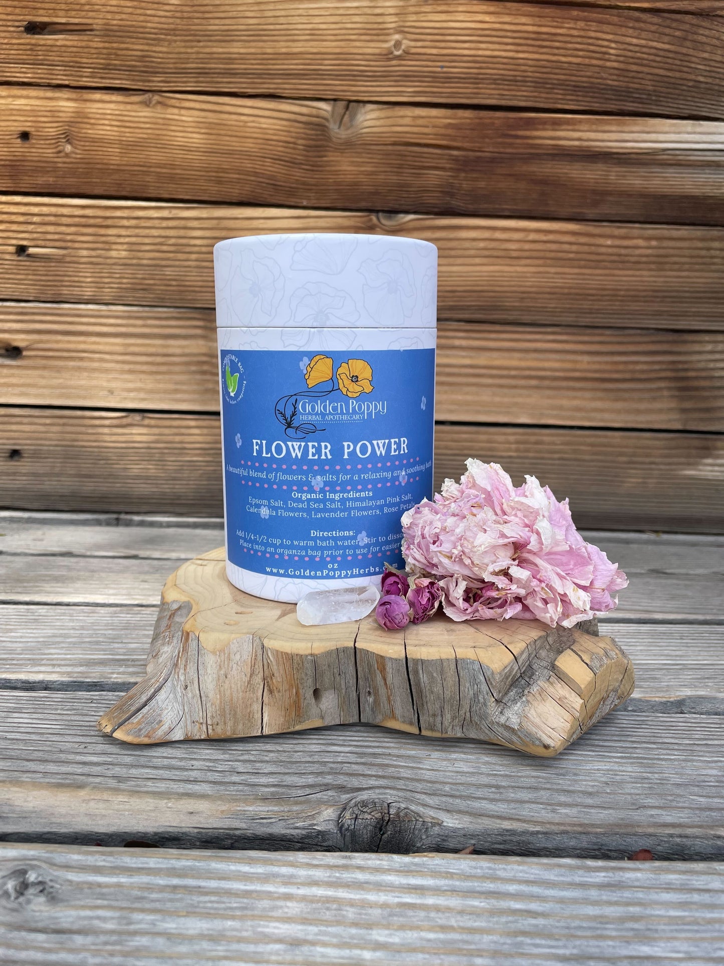Flower Power Bath Salts, 14 oz