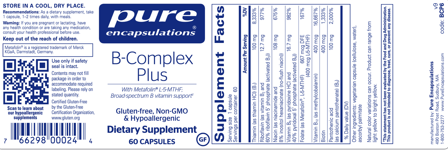B-Complex Plus - Pure Encapsulations