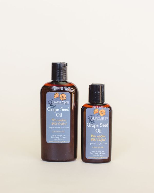 Grape Seed Oil, Organic 2oz Bottle