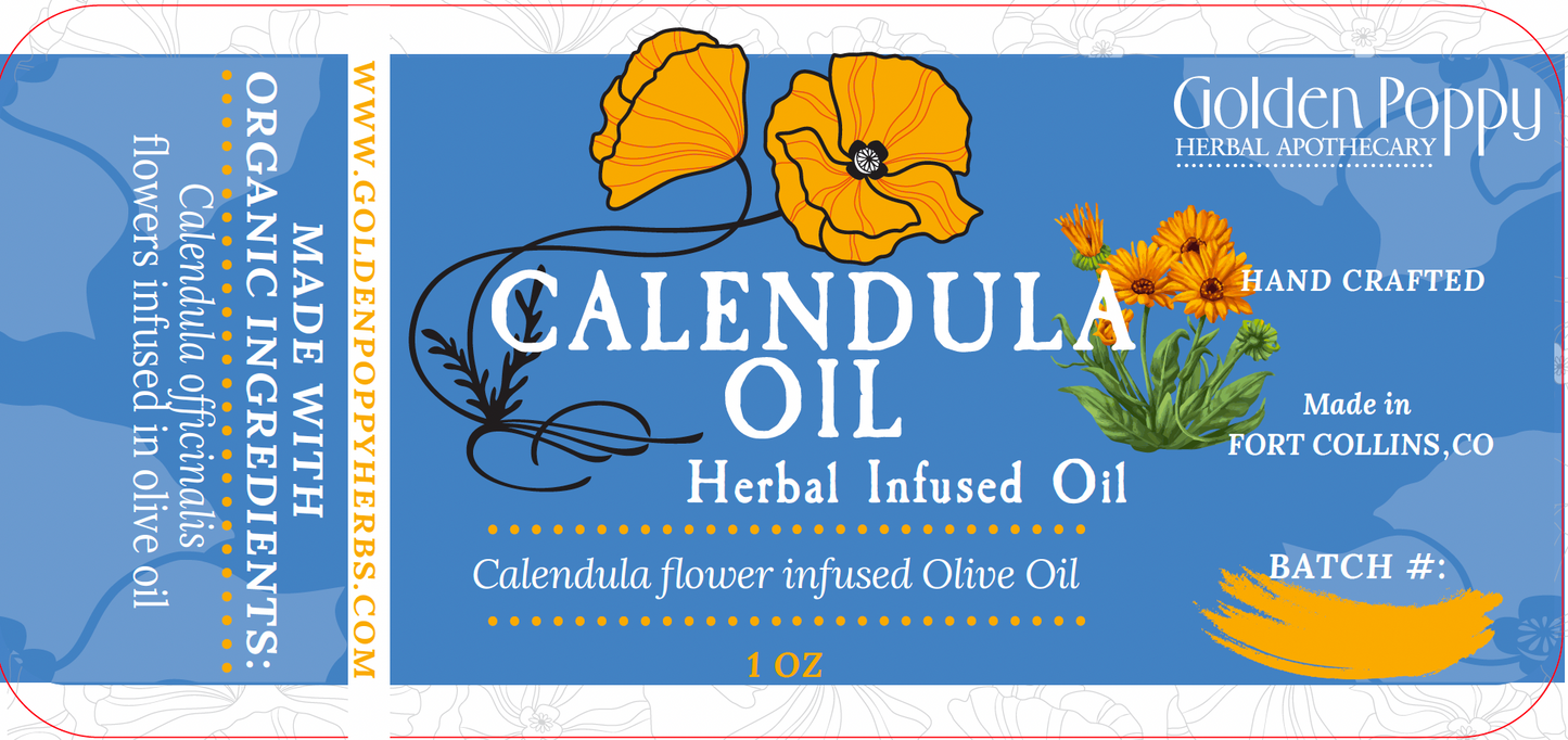 Calendula Infused Olive Oil 1 oz bottle