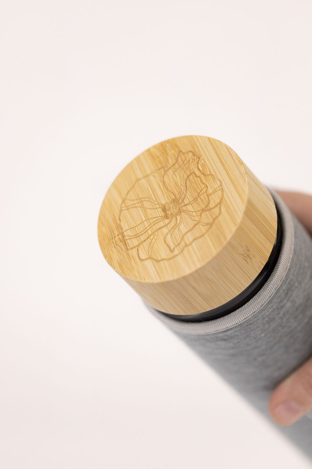 Golden Poppy Glass Tea Tumbler