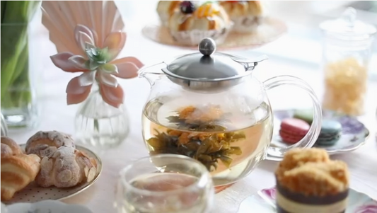 TeaBloom Round All-in-One Glass Teapot round