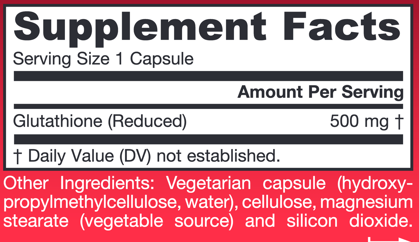 Glutathione Reduced 500 mg 60 caps - Jarrow