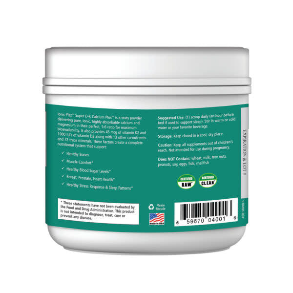 Pure Essence Labs - Ionic Fizz Super D-K Calcium Plus -