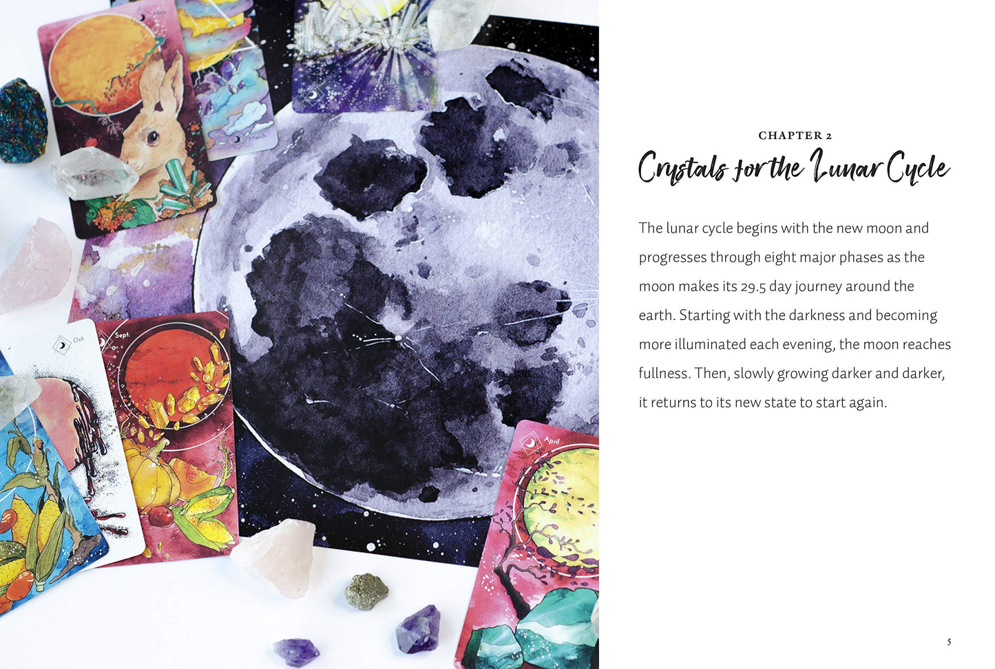 Cosmic Crystals: Rituals & Meditations for connecting with Lunar energy- By Ashley Leavy