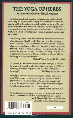The Yoga of Herbs: An Ayurvedic Guide to Herbal Medicine - Vasant Lad