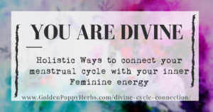 Holistic methods to connect your cycle to your inner Feminine Energy