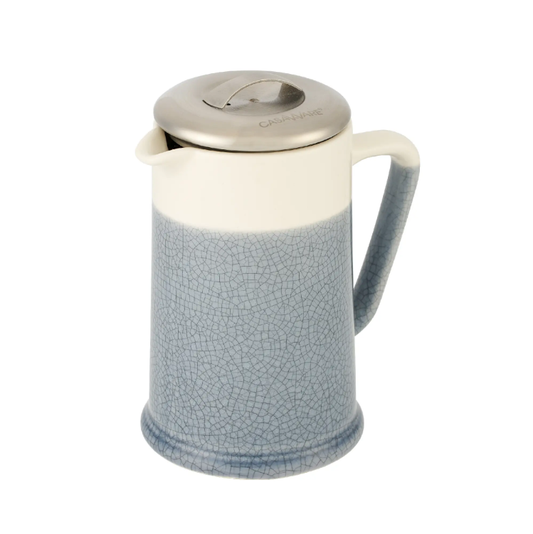 CasaWare 24oz Ceramic French Press - Crackle Blue