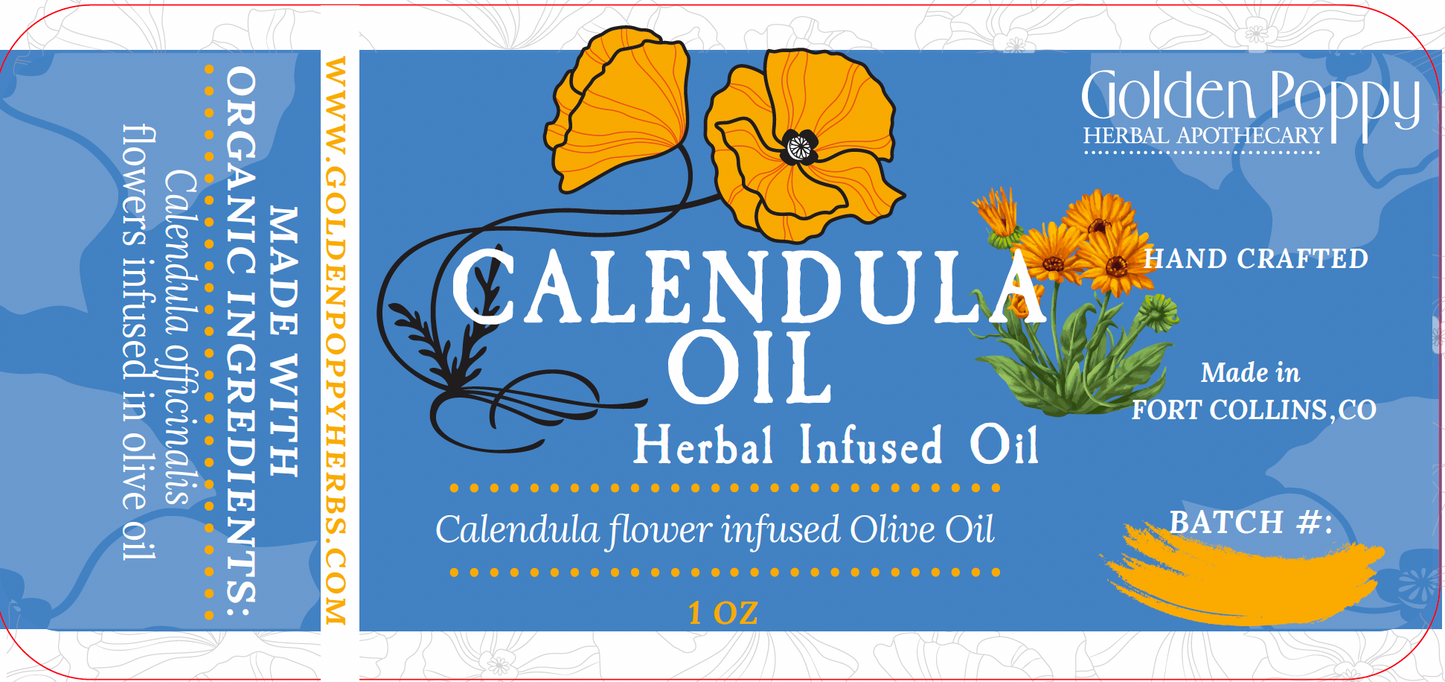 Calendula Infulsed OIl 1 oz bottle