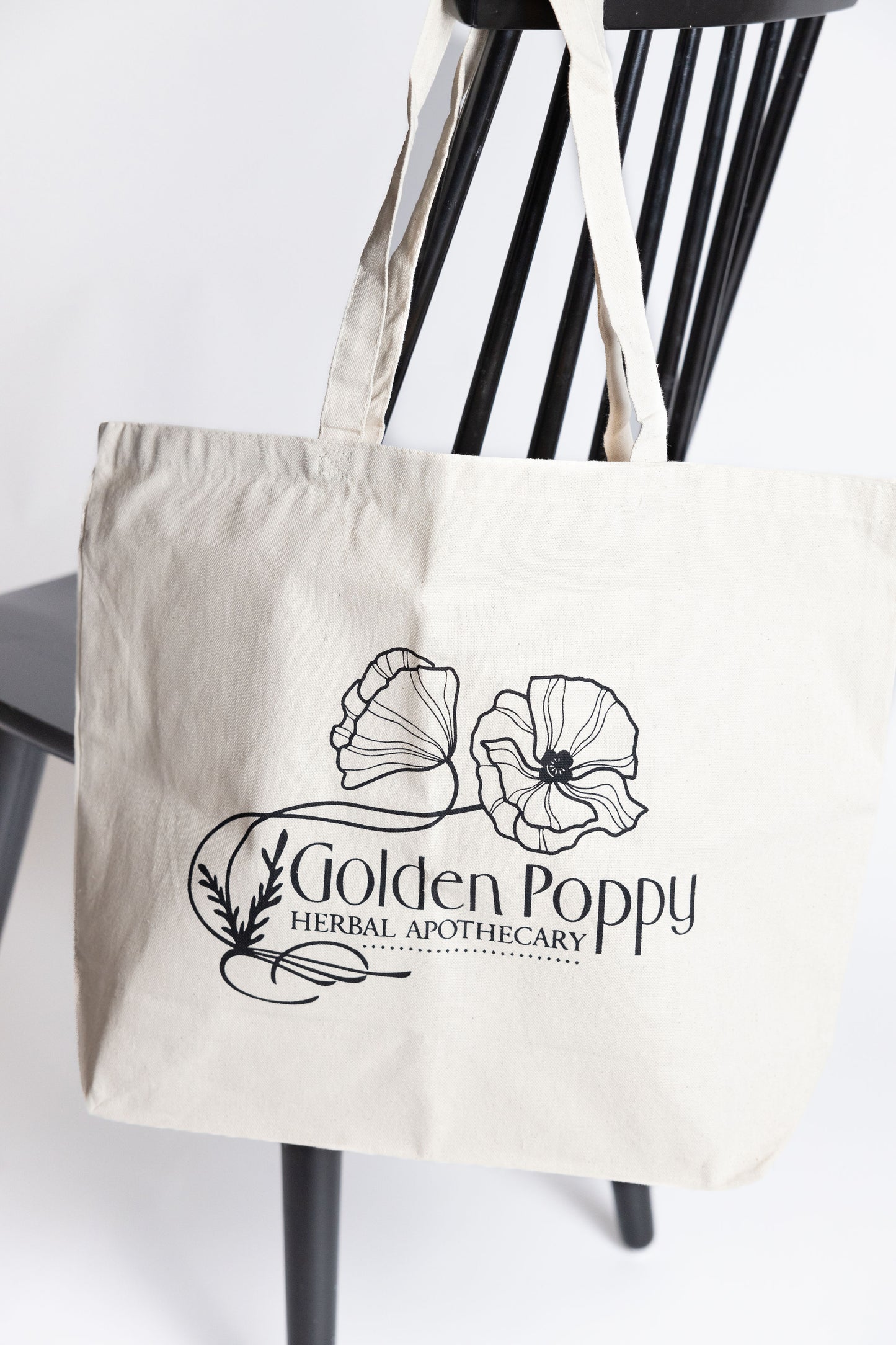 Golden Poppy Canvas Tote Bag - Medicinal Flowers