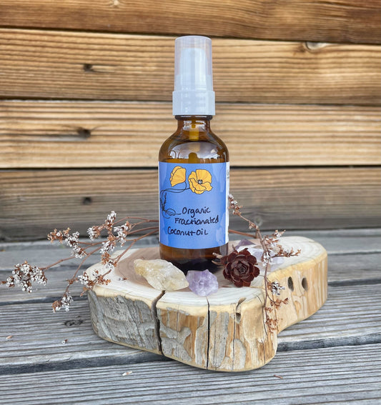 Fractionated Coconut Oil, Organic 2oz bottle