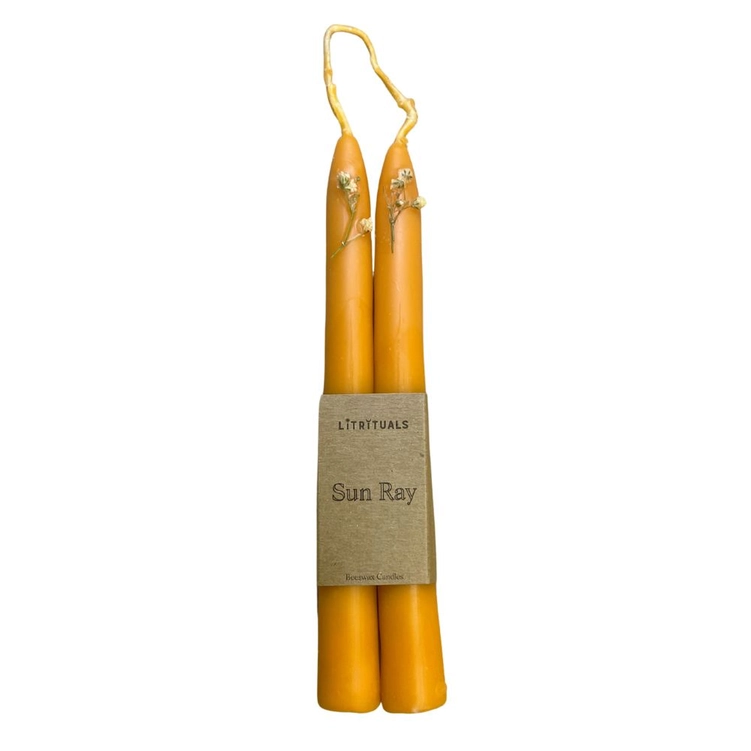 Lit Rituals Beeswax Taper Candles -