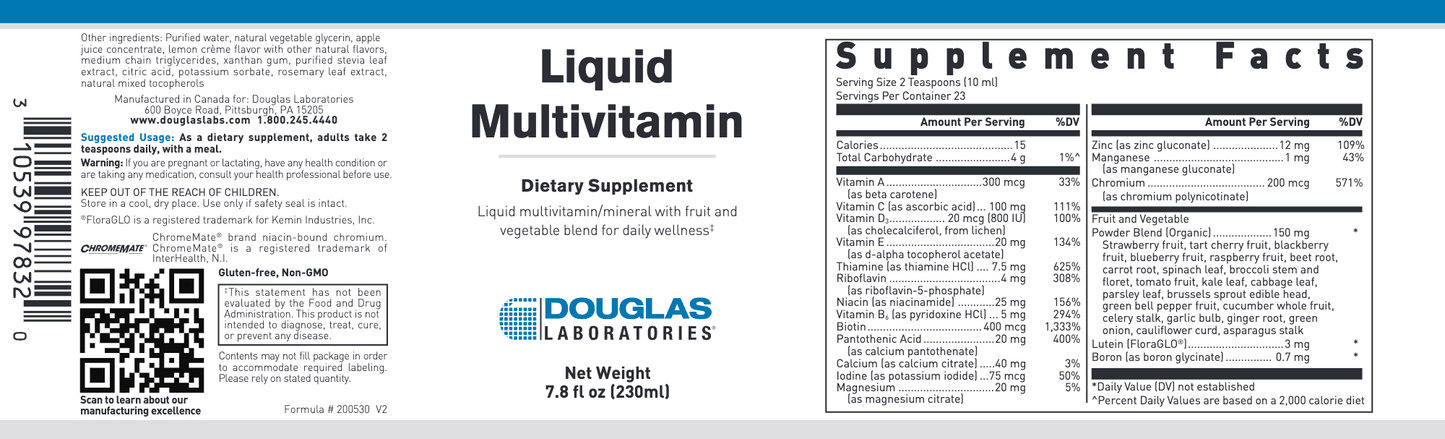 Liquid Multivitamin 7.8 fl oz - Douglas Laboratories®