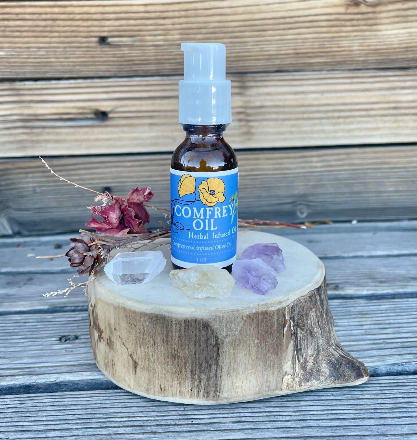 Comfrey Root Infused Olive Oil, Organic, 1oz bottle