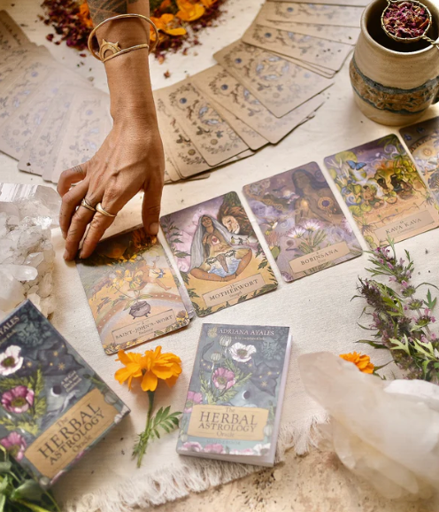 The Herbal Astrology Oracle: A 55-Card Deck & Guidebook By Adriana Ayales