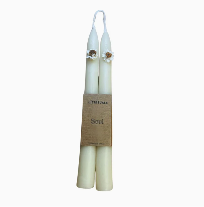 Lit Rituals Beeswax Taper Candles -