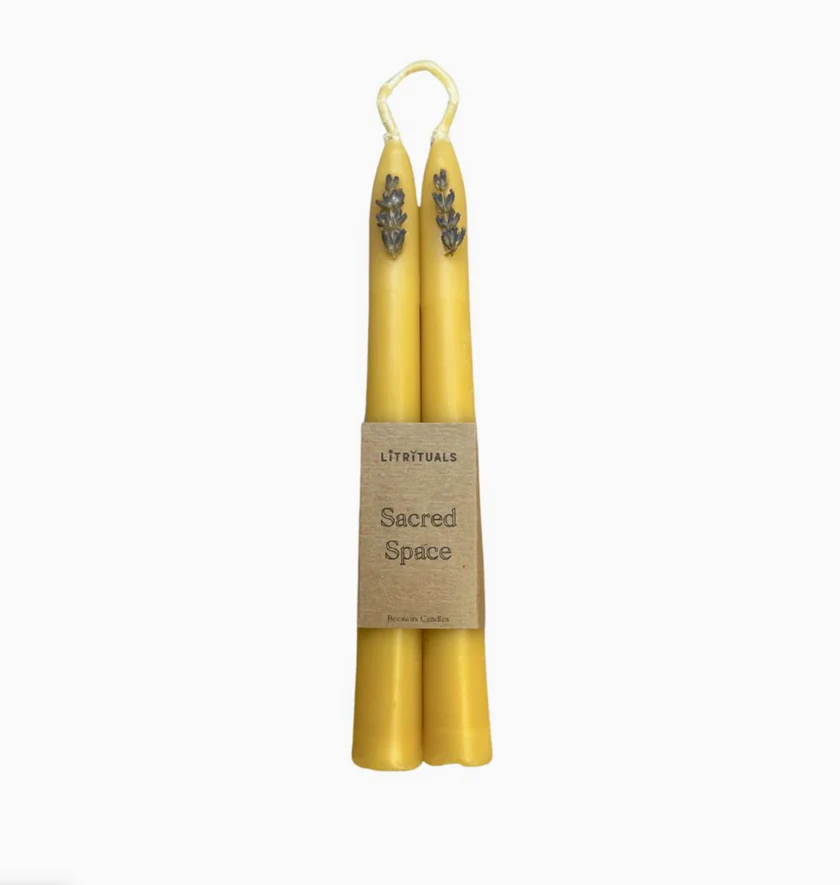 Lit Rituals Beeswax Taper Candles -