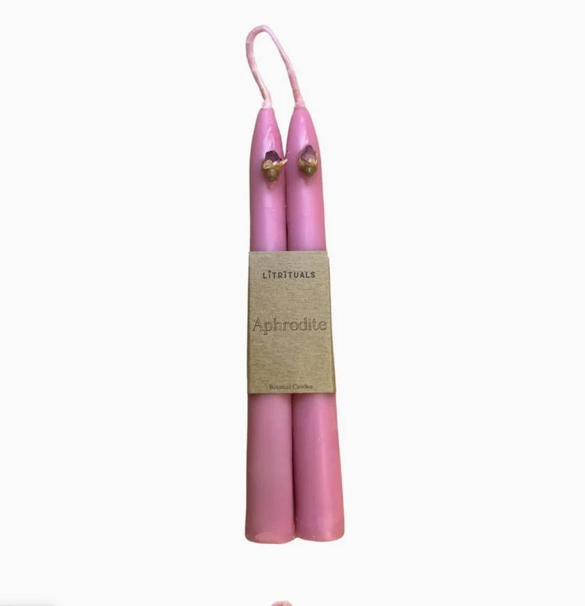 Lit Rituals Beeswax Taper Candles -