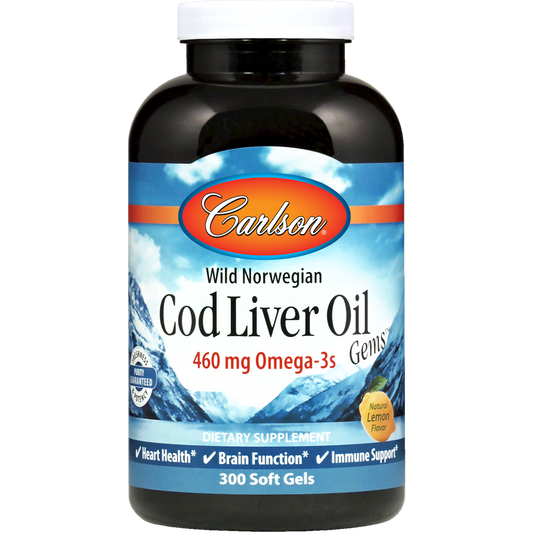 Wild Norwegian CodLiver Oil 300 softgels - Carlson's