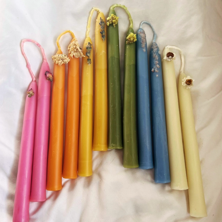 Lit Rituals Beeswax Taper Candles -